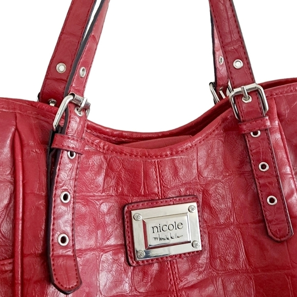 Nicole by Nicole Miller Red Shoulder Bag - Picture 9 of 12